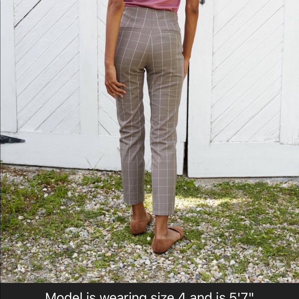 A New Day Plaid High rise skinny ankle pant